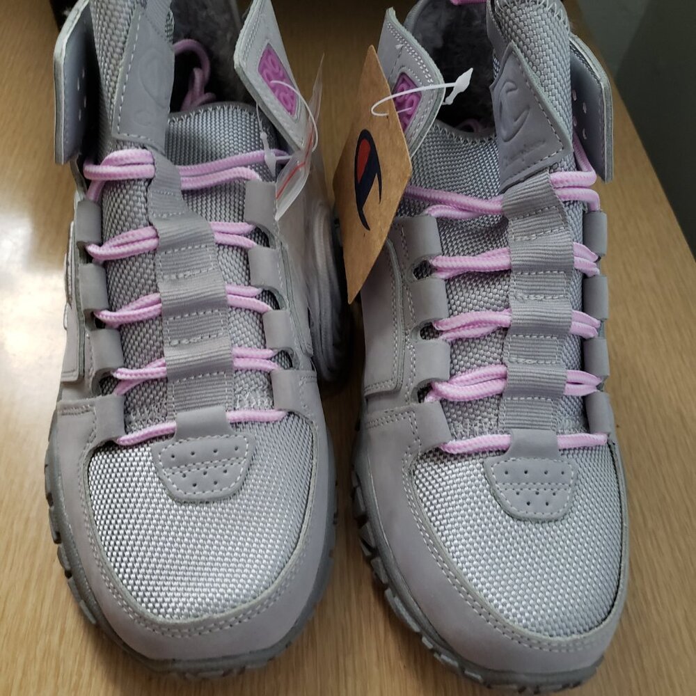BNWT Champion Tank Grid Boot KICKS (4.5Y) in Silverstone/Porchid-grey - Picture 8 of 9